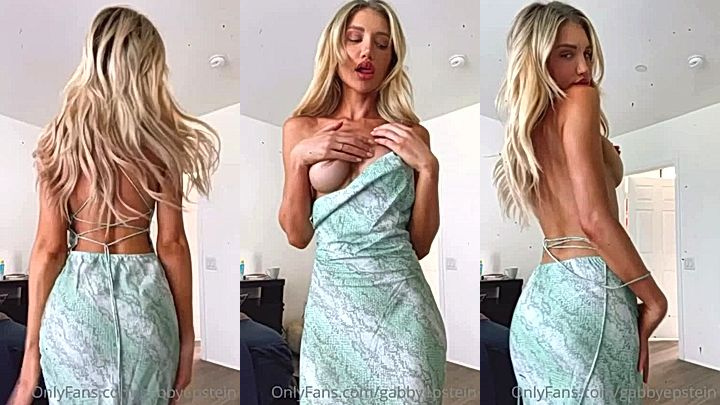 sexy bitch Gabby Epstein whines her and rubs her big tits and ass in this video