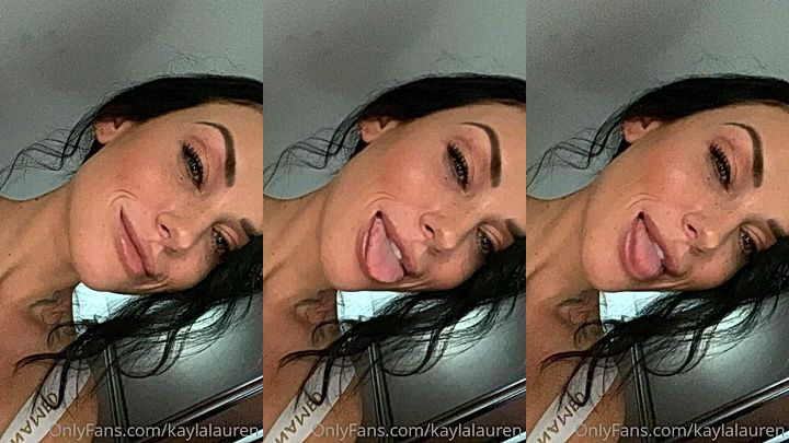 teasing video of Kayla Lauren showing her big tits