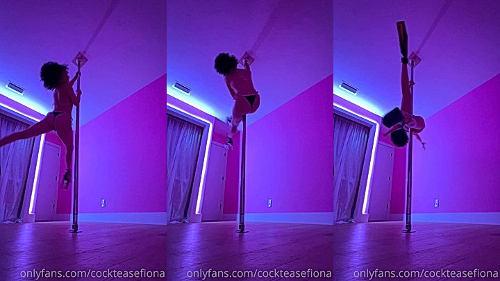 Mama Fiona is having a great time dancing with a strip pole leaked onlyfans video
