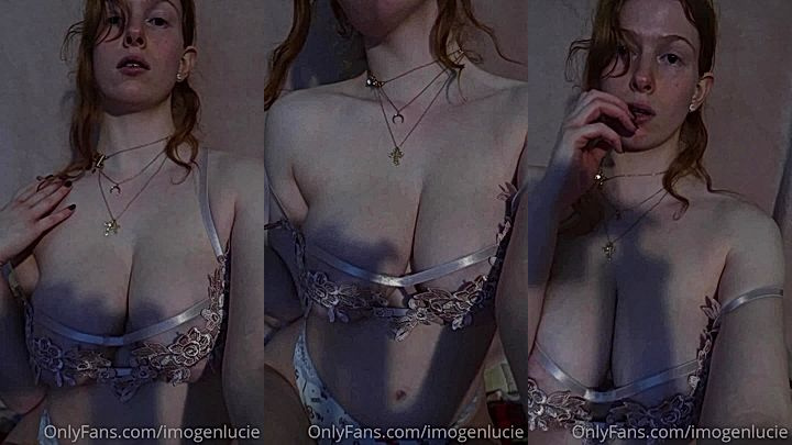 hot horny ginger Imogen Lucie touching herself naked onlyfans