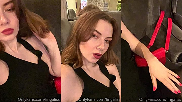 Inga Lis rubs her soft boobs in her bedroom