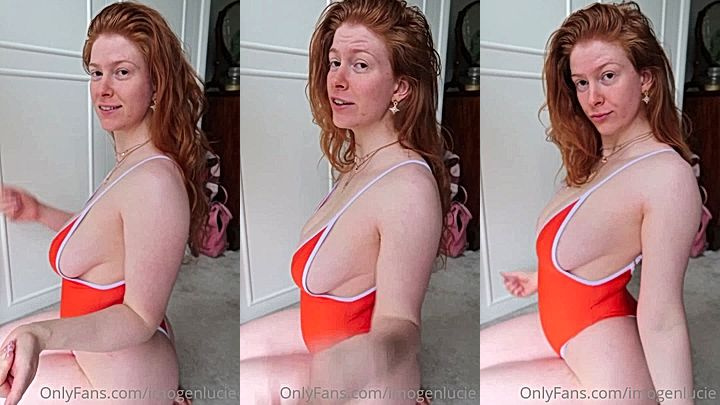 britsih horny bitch Imogen Lucie  moans slowly as she rubs her body