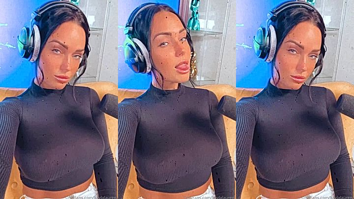 onlyfans model Kayla Lauren shows her big tits in lingerie