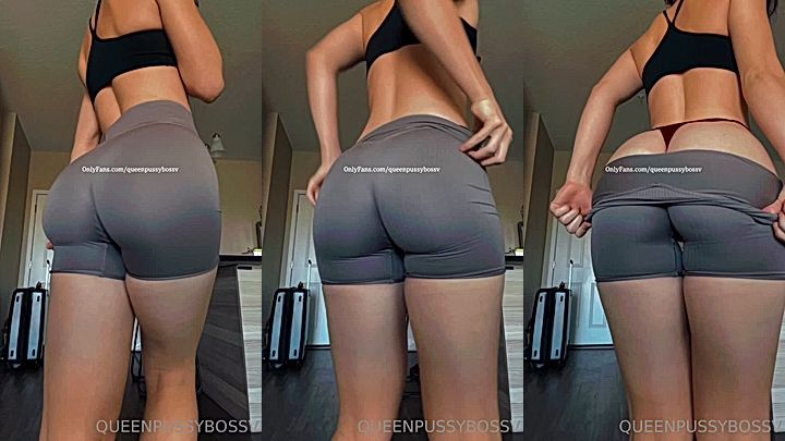 naughty onlyfans model Queenpussybossv grabs big ass