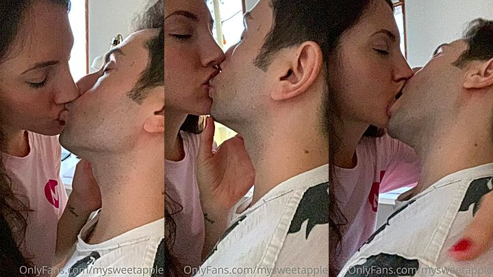 sexy model MySweetApple french kiss her stepbrother
