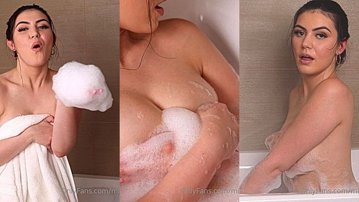 nasty american onlyfans bitches  Mikaela Pascal rubs big tits in the bathtub