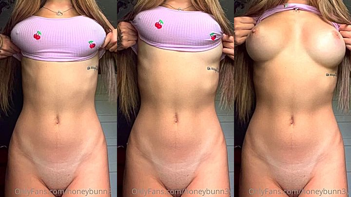 big ass model Kaitviolet stands tall and rubs her big massive tits naked
