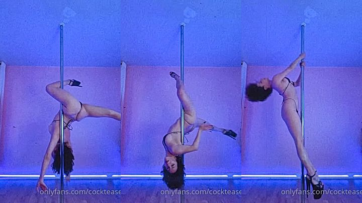 sexy bad bitch Mama Fiona shows her crazy acrobatic skills on the pole