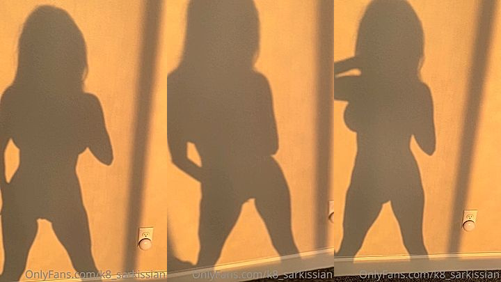 teasing video of K8sarkissian recording her shadow