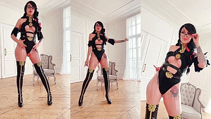 tall sexy onlyfans model Lera Himera looks hot in black lingerie
