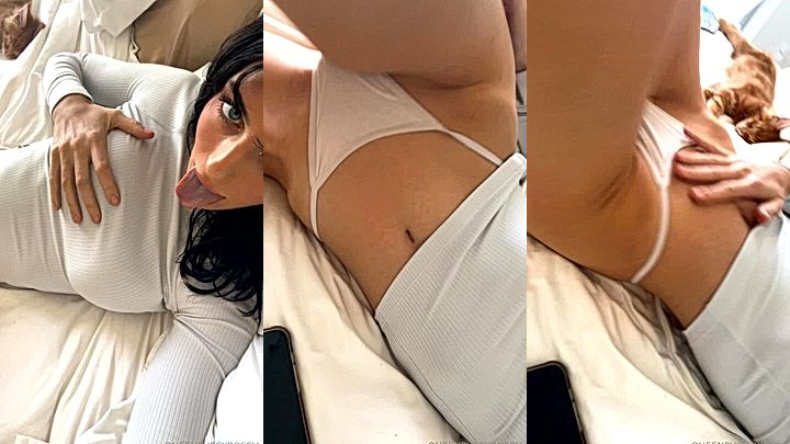 leaked video of nasy slut Queenpussyboss shows her ass in white panties