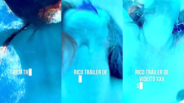 sexy onlyfans model Nicole Block swimming in the pool big ass