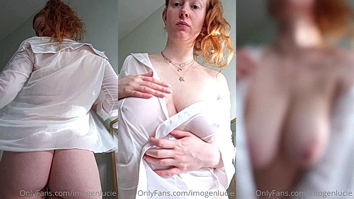 nipple teasing video, sexy mama Imogen Lucie flaunts her big tits in this video