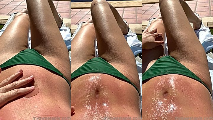 oiled onlyfans  model MySweetApple rubs her wet coochie