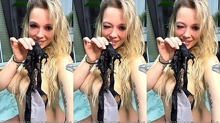 dirty model Anne Wünsche shows her lingerie and big tits
