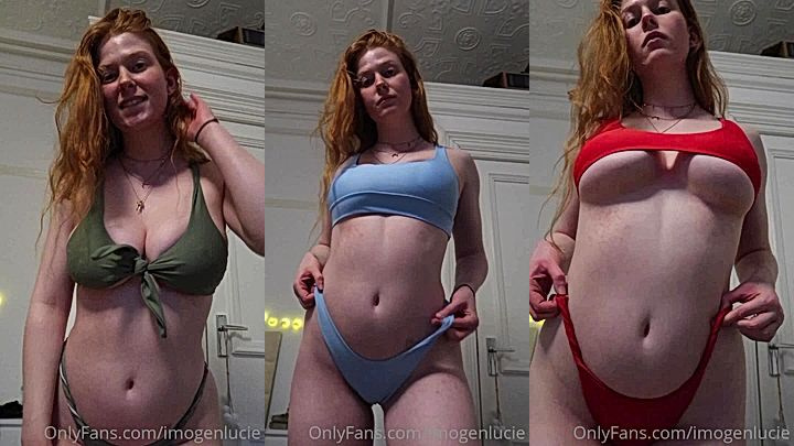 onlyfans model Imogen Lucie changes her sexy lingerie and shakes ass
