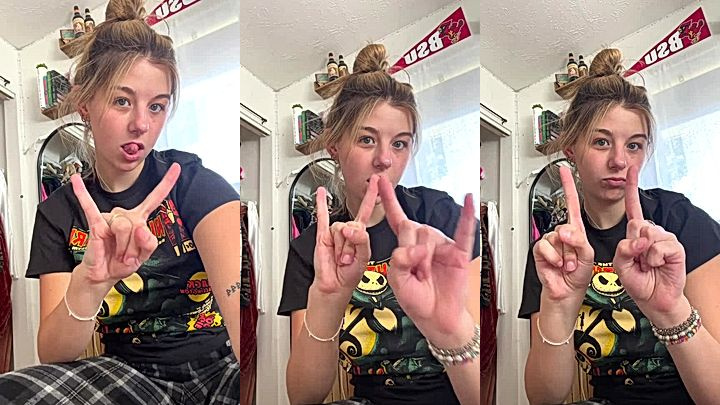 hot naughty model Lynntoria shows off her goofy side