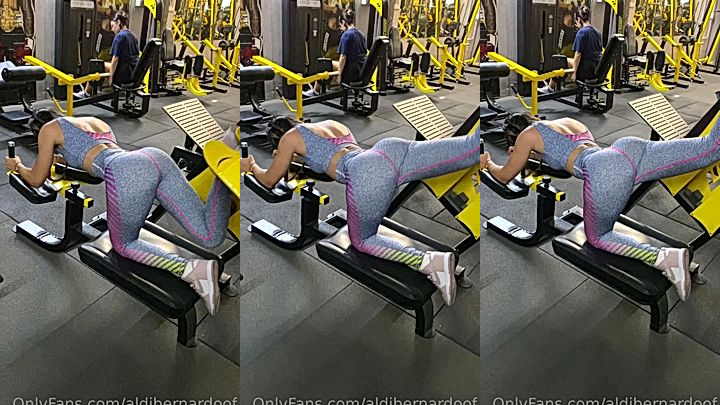 horny slut Aldi Bernardo booty is so big , watch her move her perfect ass at the gym