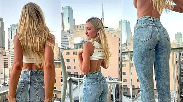 teasing video of Gabby Epstein fondles huge tits till they get hard
