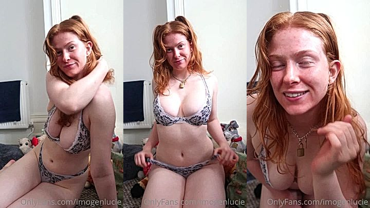 leaked video of hot naughty Imogen Lucie undressing seduvtively and playing with her ass