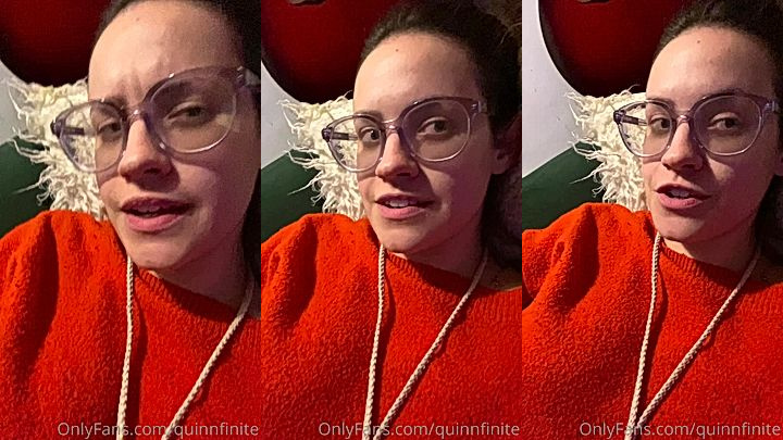 glasses onlyfans model QuinnFinite masturbate in her trouser