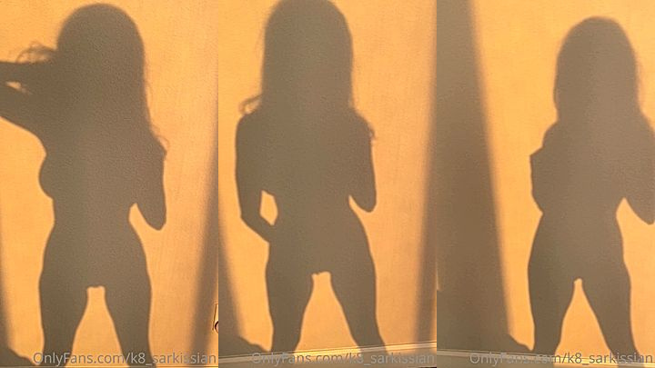 onlyfans model K8sarkissian fingers her coochie in a shadow video