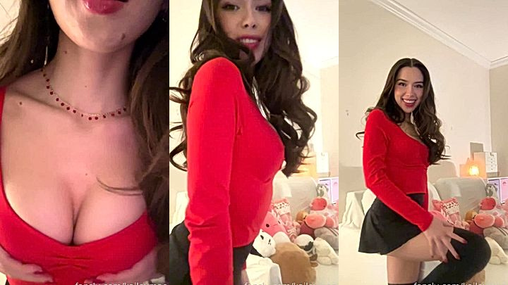 nasty bad hoe Kailey Mae squeeze her breast in his video