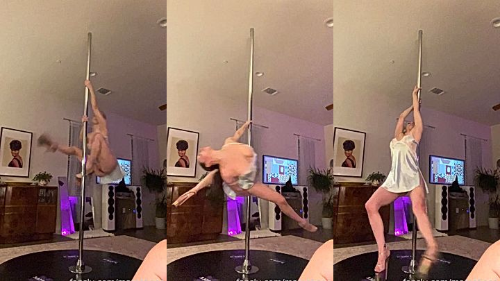hot american model Mama Fiona shows off her stripping skills