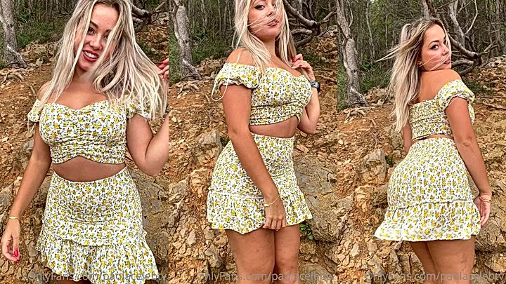 sexy onlyfans model Paola skye lift her dress and shows her big ass