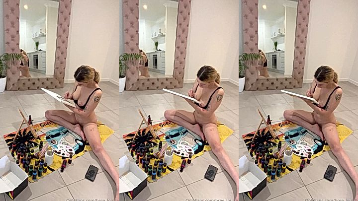 sexy hoe Bree Louise loves to sip and paint