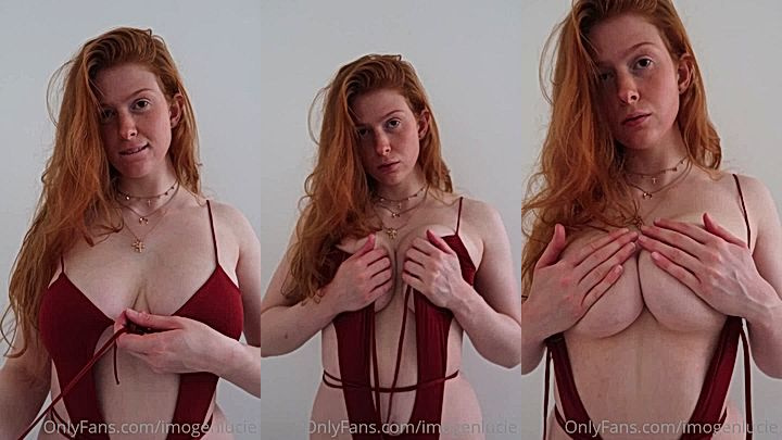 nasty onlyfans model Imogen Lucie fondles her huge tits