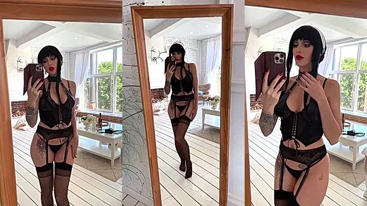 sexy pretty russian model Lera Himera shakes big ass