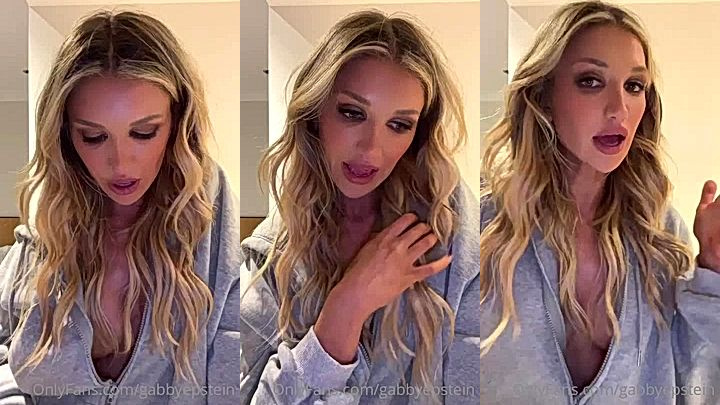 naughty onlyfans model Gabby Epstein talks dirty to cam in lin…….