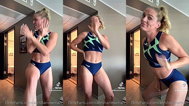 hot freaky model Alysha Newman shows her goofy side