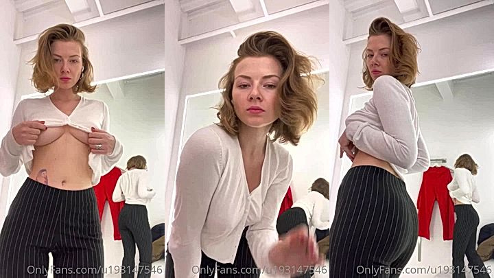 leaked video of sexy hot slut Inga Lis shows her tits in the office and shake her ass
