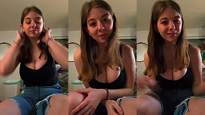 sexy damsel chest patly exposed in a singlet, Lynntoria leaked video