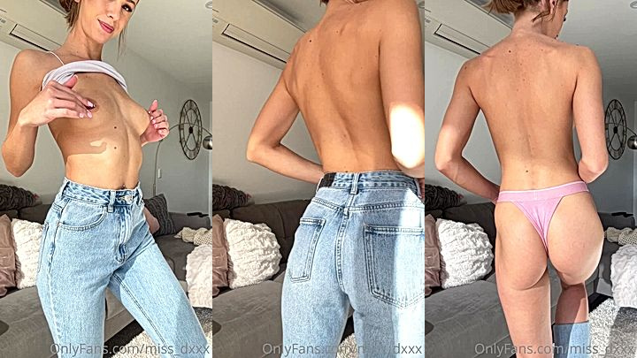 sexy bad bitch is so horny, she strips real fast and plays with her sexy boobs and small ass