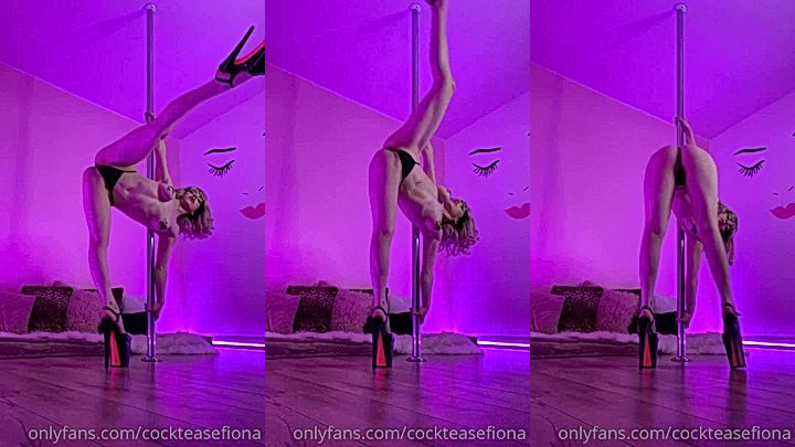 sexy model Mama Fiona shows her sexy body as she whines on the pole