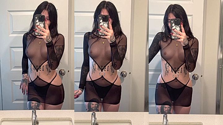 sexy chick in her amazing lingerie is having a great fun teasing her fans