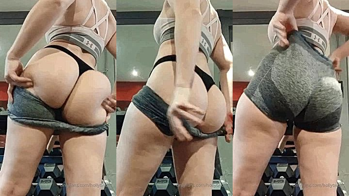 sexy hot stepsis Holly Wolf in the gym naked onlyfans