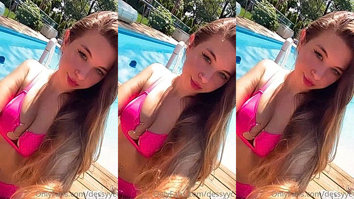 my  big boobs looks good in my favorite pink swimwear, Dessyyc video