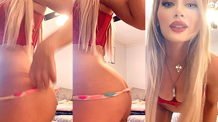 hot hoe Molly Eskam runs her hand slowly over her huge massive tits and ass’