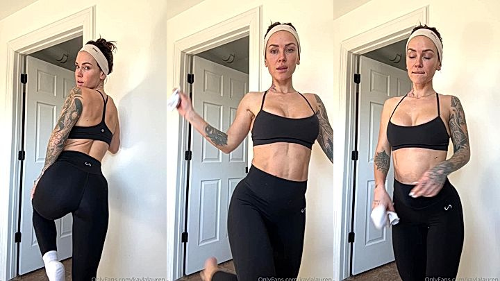 hot bae Kayla Lauren doing her morning work out