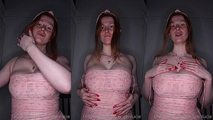 naughty onlyfans model Imogen Lucie fondles her big tits