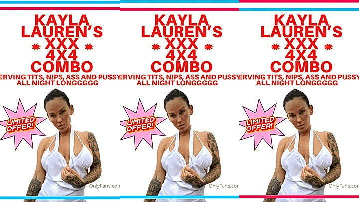 teasing picture of Kayla Lauren in white lingerie big tits