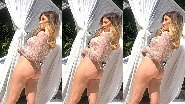 stepsis Holly Wolf wearing shiny and transparent clothes onlyfans