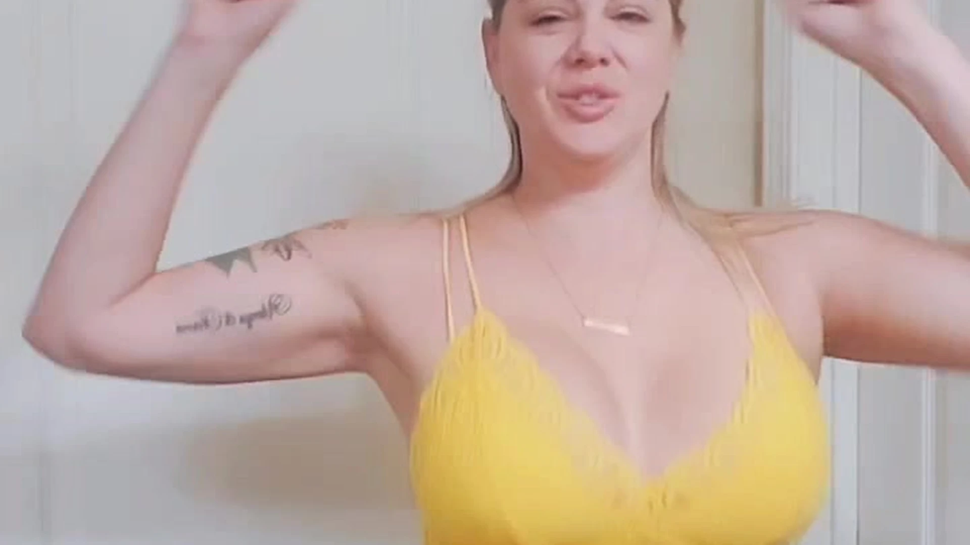 horny onlyfans milf Bikinibee slow strip while dancing to the tune