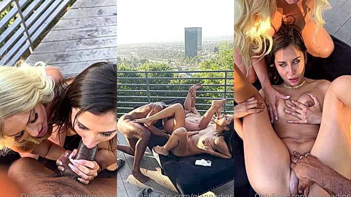 bad girl Gianna Dior clip of her and couse mate getting a good fuck outdoor