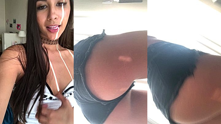 leaked video of dirty nasty american slut Gianna Dior grabs big tits and moans slowly as it gets intense