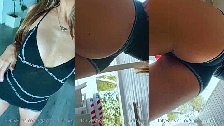 pretty american bitch Gianna Dior rubs her sexy body